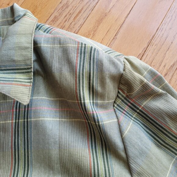 Conrad C Collection Plaid Bomber Jacket Collar SZ 12 Preppy Tennis Prep - Picture 6 of 16